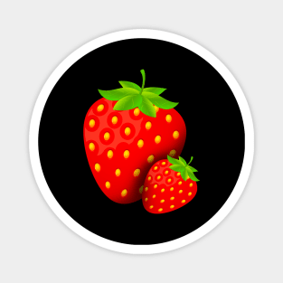 Fresh Strawberries Fruit Vegetarian Vegan Fruits Magnet